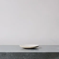 Mini assiette en grès émaillé Wabi - Blanc