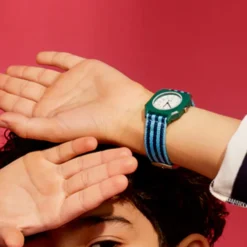 Mini Kyomo - Montre A day on Earth - Bleu & Vert