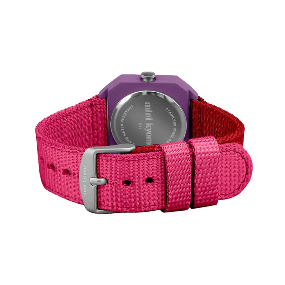 Mini Kyomo - Montre Coral Reef - Rose & Rouge