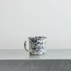 Mug en émail avec éclaboussures bleues