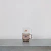 Mug Transparent - Marron & Bleu