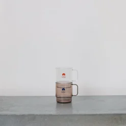 Mug Transparent - Marron & Bleu