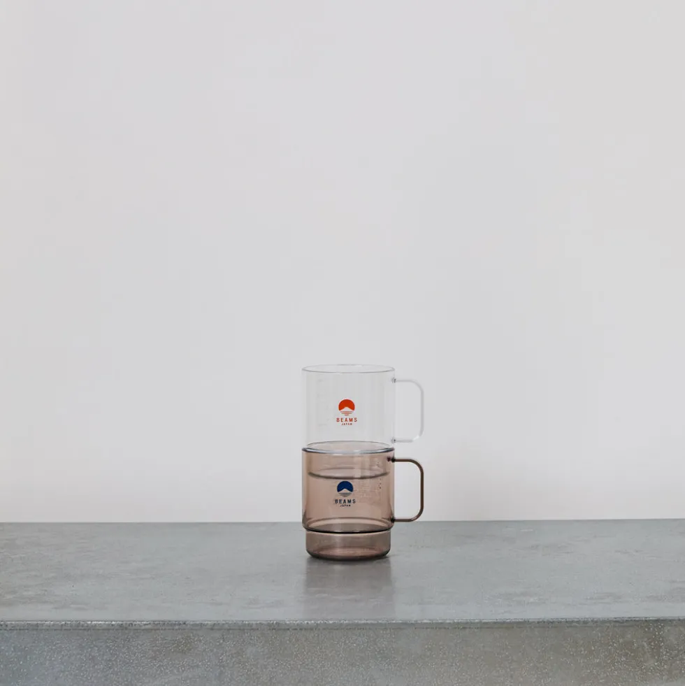 Mug Transparent - Marron & Bleu
