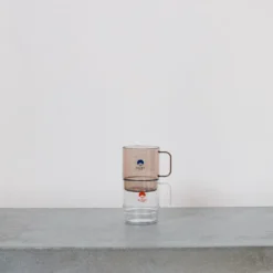 Mug Transparent - Marron & Bleu