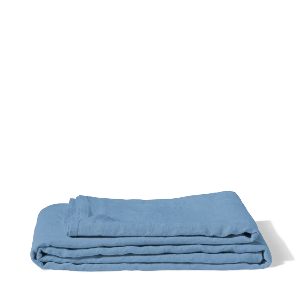 Nappe en lin lavé - Bleu Primaire