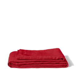Nappe en lin lavé - Rouge Vermillon