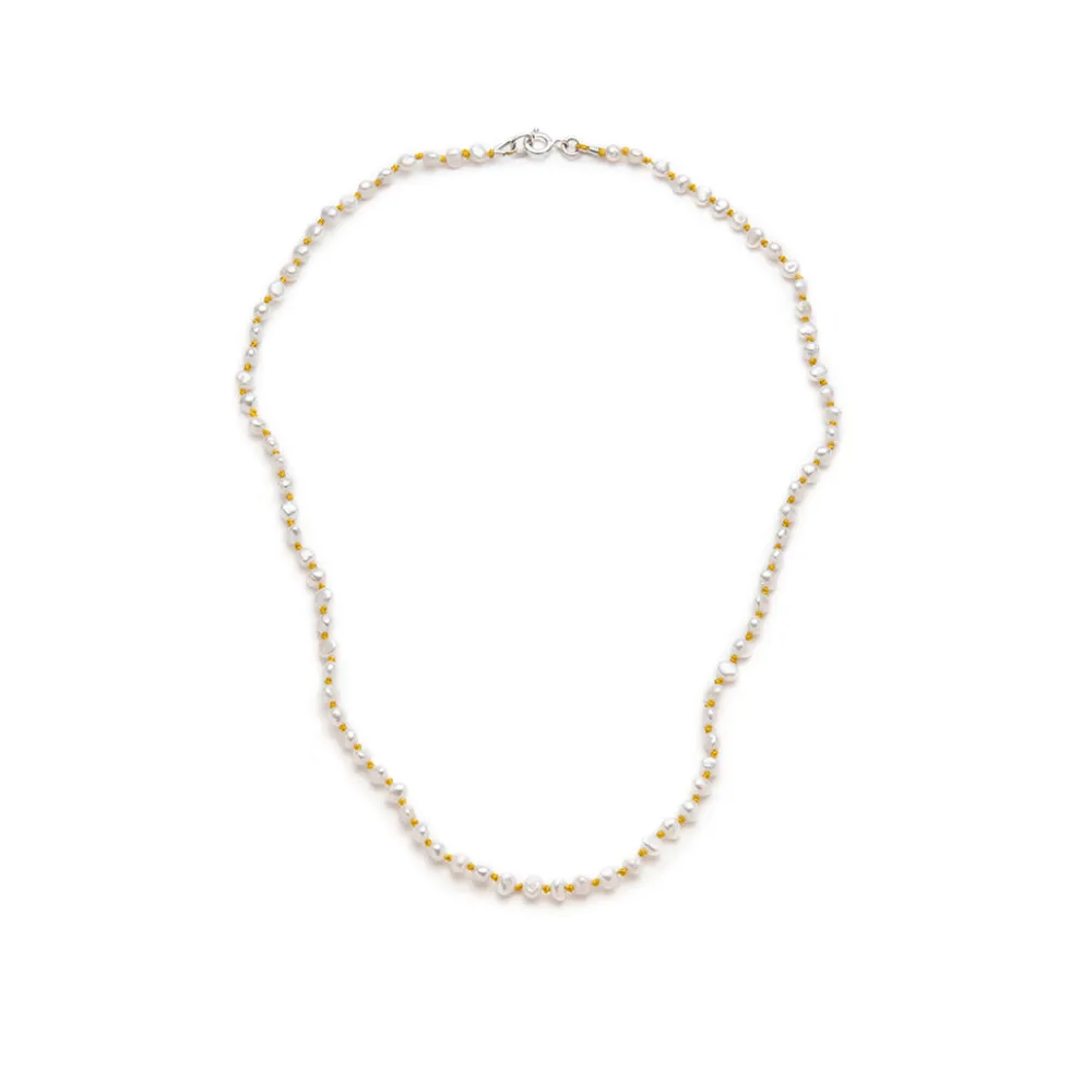 Nina Janvier - Collier Mini Soga - Jaune Argent