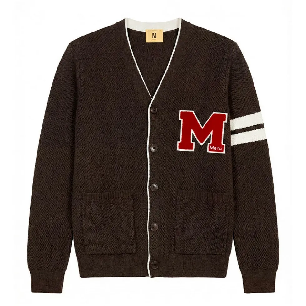 Nitto Knitwear - Cardigan Youri X Merci - Marron