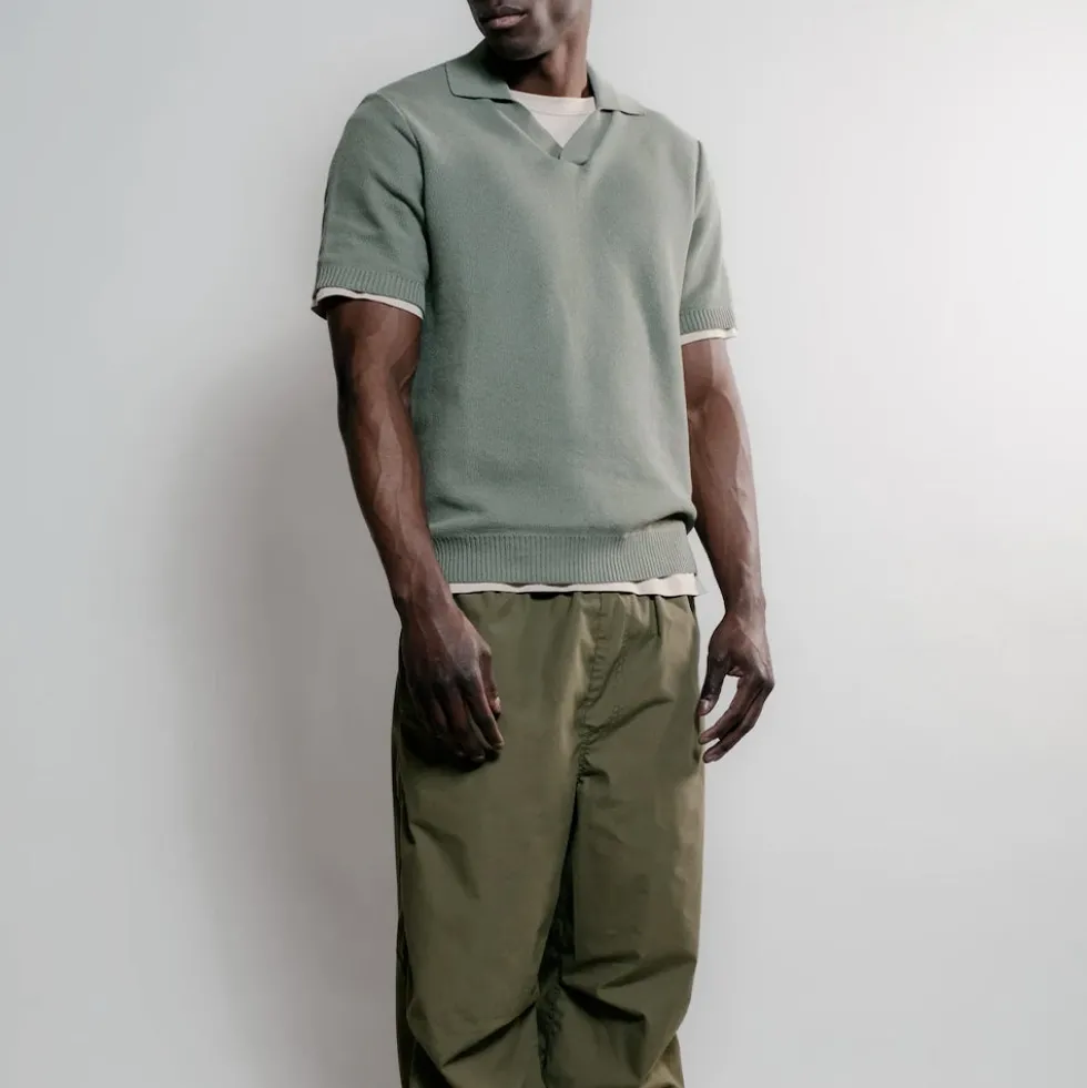 Nitto Knitwear - Polo Agop - Vert Militaire