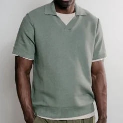 Nitto Knitwear - Polo Agop - Vert Militaire