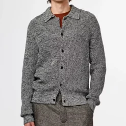 NN. 07 - Cardigan Polo Jacobo - Noir Multi