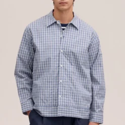NN07 - Chemise Reed 5322 - Bleu à carreaux