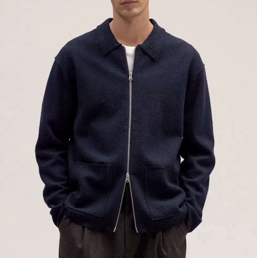 NN07 - Maille Jonas Zip 6398 - Bleu Marine