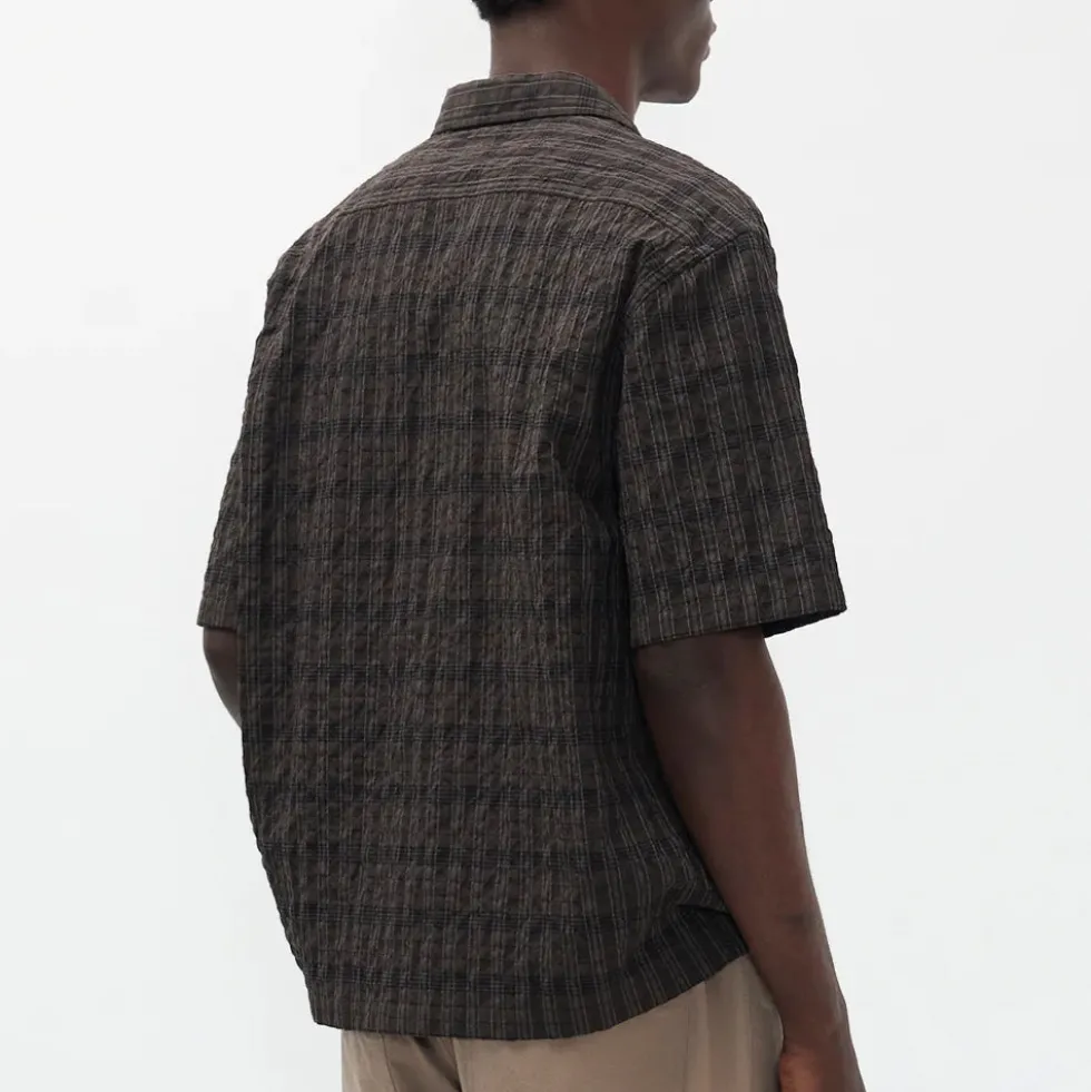 Norse Projects - Chemise Mols Check Camp - Marron