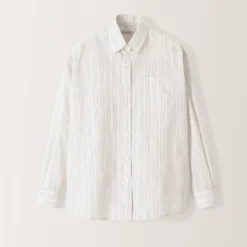 Nothing Written - Chemise en coton rayé Timon - Ivoire