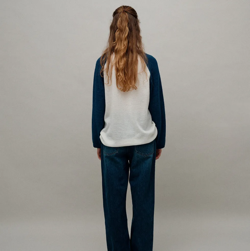 Nothing Written - Maille Palie - Ivoire & Bleu