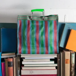 Panier carré - Vert & Rouge