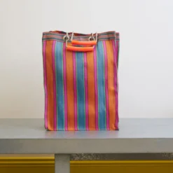 Panier Haut - Orange & Rose