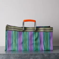 Panier rectangle - Vert & Violet