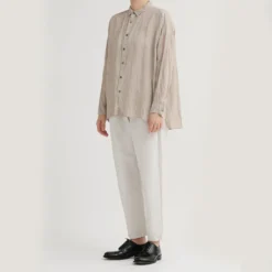 Pas de Calais - Chemisier Tencel/Ramie Botanical Dye - Gris