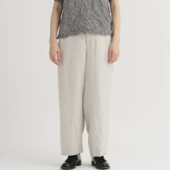 Pas de Calais - Pantalon large en sergé de lin - Gris clair