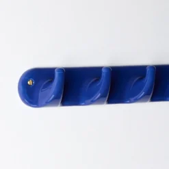 Patere 4 crochets en porcelaine - Bleu