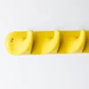 Patere 4 crochets en porcelaine - Jaune