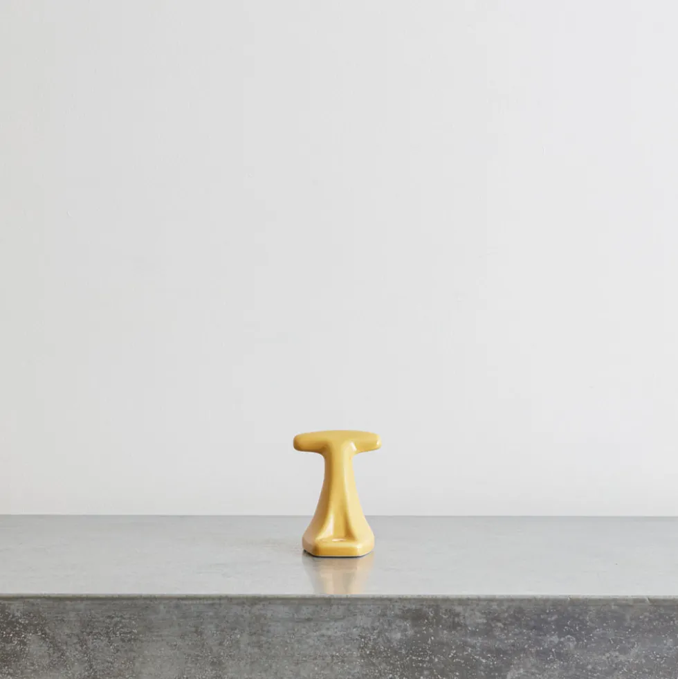 Patère porcelaine - Jaune