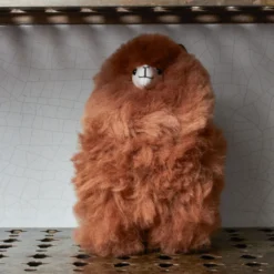 Peluche Lama en alpaga - Noisette