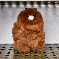 Peluche Lama en alpaga - Noisette