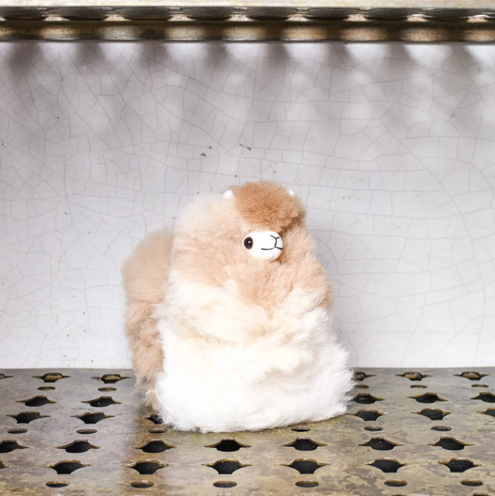 Peluche Lama en alpaga - Noix