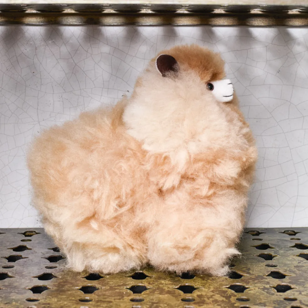 Peluche Lama en alpaga - Sandstone