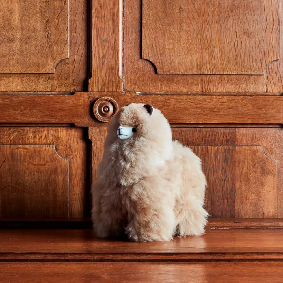 Peluche Lama en alpaga - Sandstone
