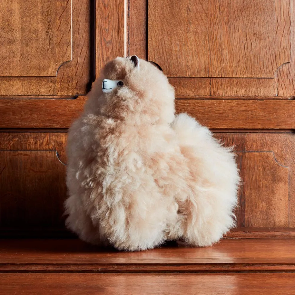 Peluche Lama en alpaga - Sandstone