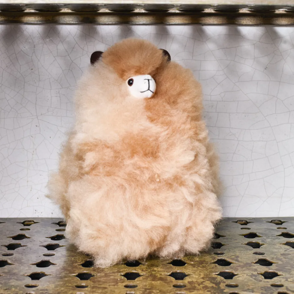 Peluche Lama en alpaga - Sandstone