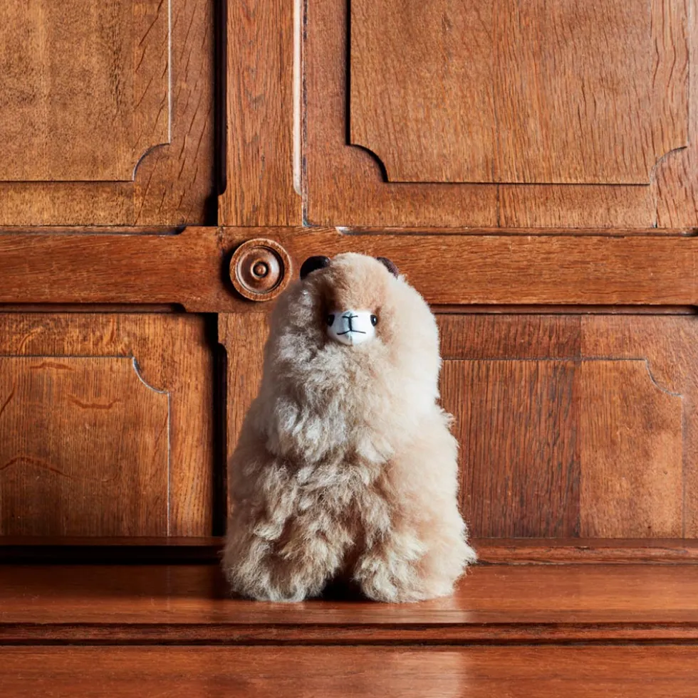 Peluche Lama en alpaga - Sandstone