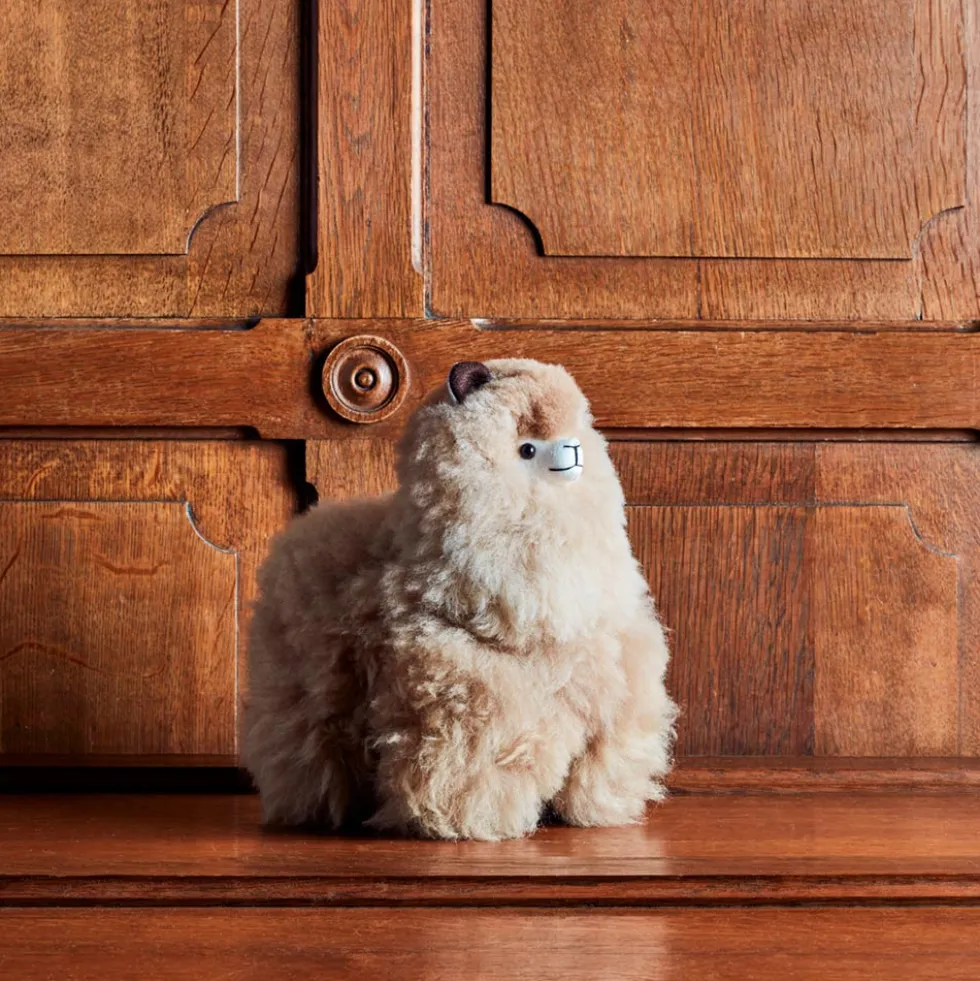 Peluche Lama en alpaga - Sandstone