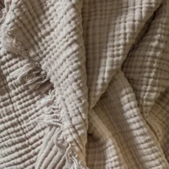 Plaid en gaze de coton - Beige Quai de Seine