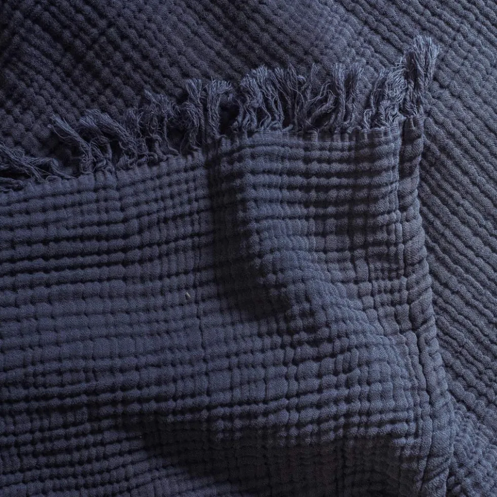 Plaid en gaze de coton - Gris Fusain