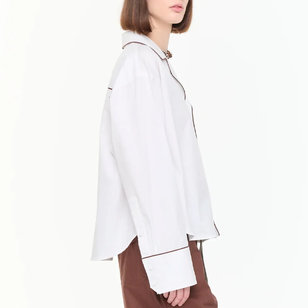 PLAN C - Chemise Boxy - Blanc