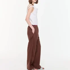 PLAN C - Pantalon Wide Leg - Café