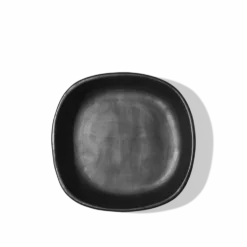 Plat carré en argile - Noir