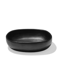 Plat carré en argile - Noir