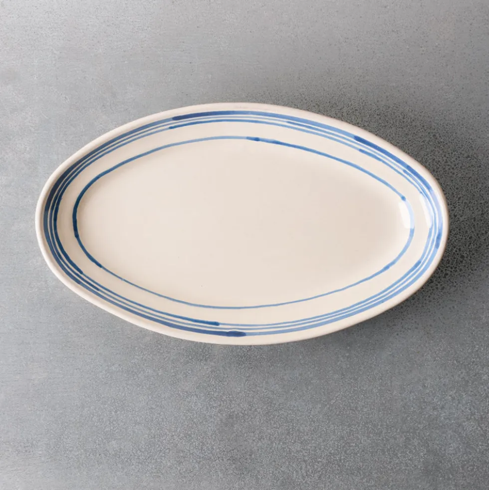 Plat ovale - Ligne Bleu