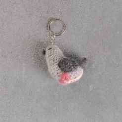 Porte clé Merci en tricot - Pigeon