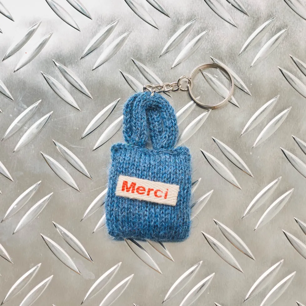 Porte clé Merci en tricot - Tote bag