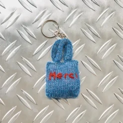 Porte clé Merci en tricot - Tote bag