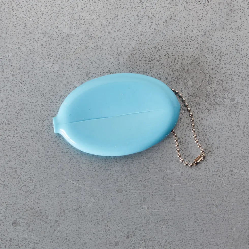 Porte clé monnaie Merci - Bleu