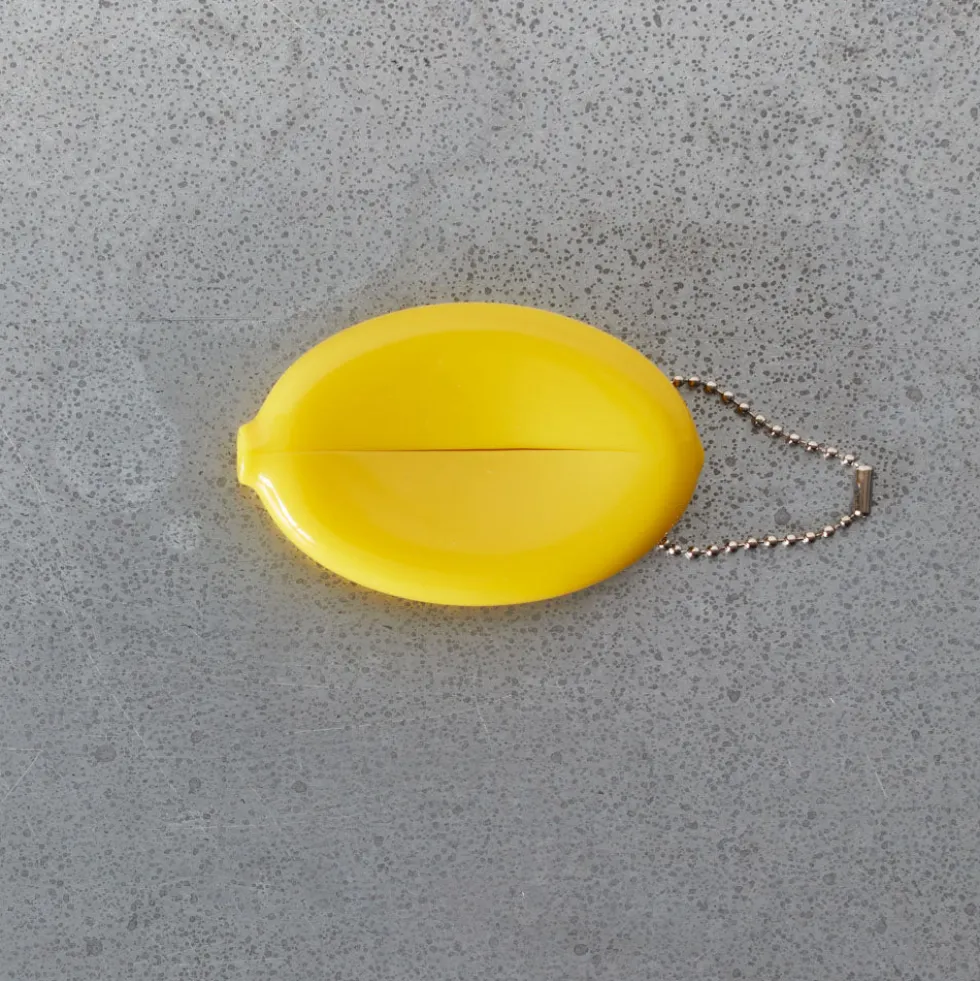 Porte clé monnaie Merci - Jaune