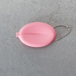Porte clé monnaie Merci - Rose